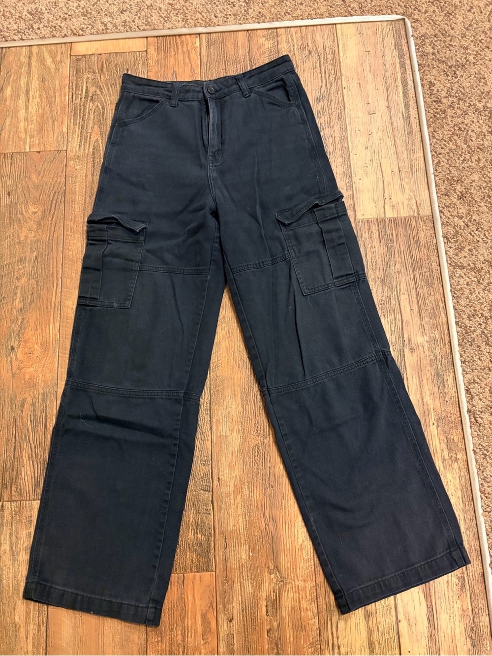 H&M Black Cargo Pants with Utility Pockets